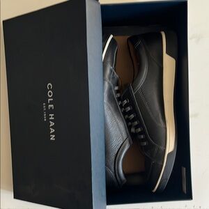 Cole Haan Men's Black and White Leather Sneakers size 13 brand new in box